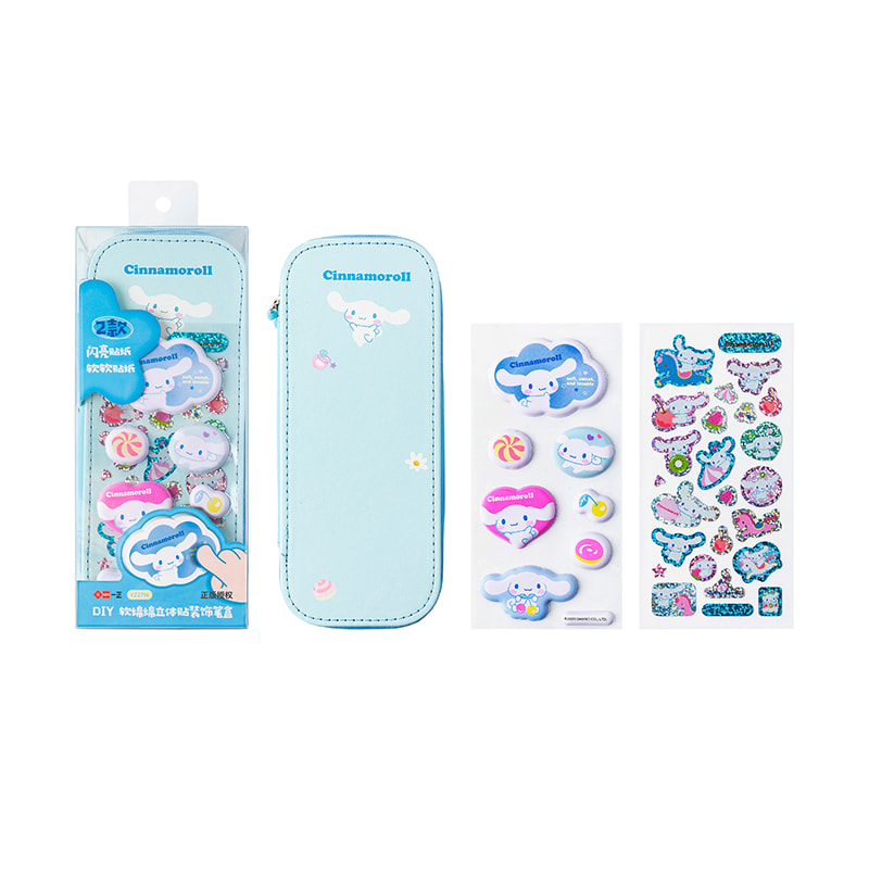 YZ2716 Cinnamoroll DIY Soft Eraser 3D Decorative Pencil Case
