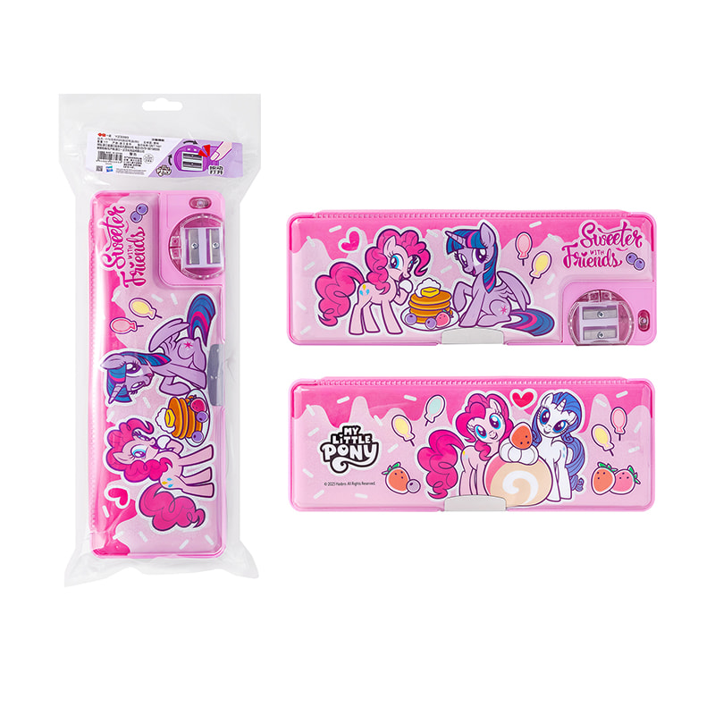 YZ3393 My Little Pony Sparkling Double-Layer Pencil Case (Pink)
