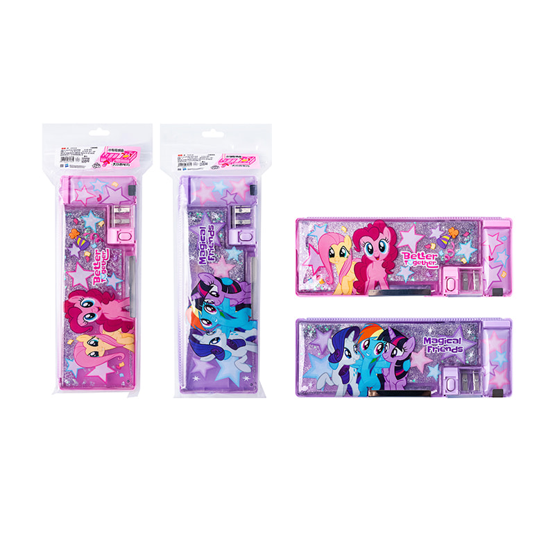 YZ3536 My Little Pony Quicksand Double-Layer Pencil Case