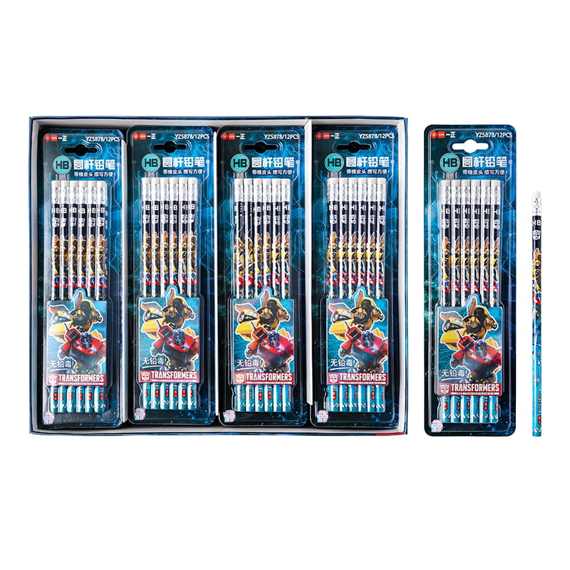 YZ5878 Transformers H B-shaped eraser tip pencil (blister card pack)
