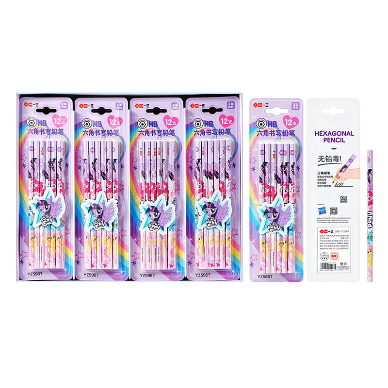 YZ5967 My Little Pony HB Hexagonal Writing Pencil (Blister Pack)