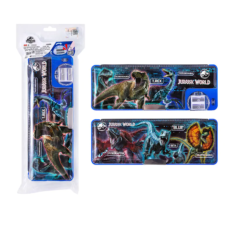 YZ6 390 Jurassic World Two-Tier Glitter Pencil Case
