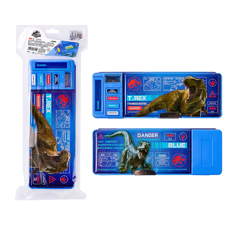 YZ6595 Jurassic World Multi-Function Double-Layer Pencil Case
