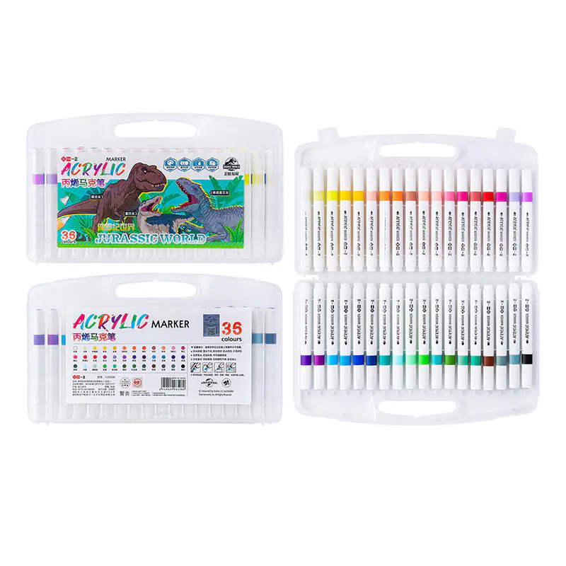 YZ6598 Jurassic World 36-Color Acrylic Marker Hard Tip