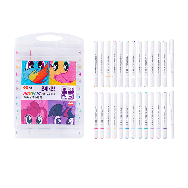 YZ7817 My Little Pony 24-Color Double-Tip Acrylic Marker