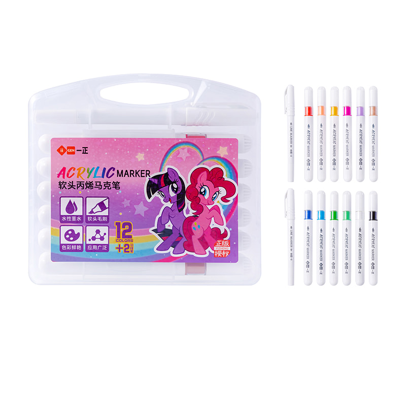YZ7820 My Little Pony 12-Color Acrylic Marker (Soft Brush)