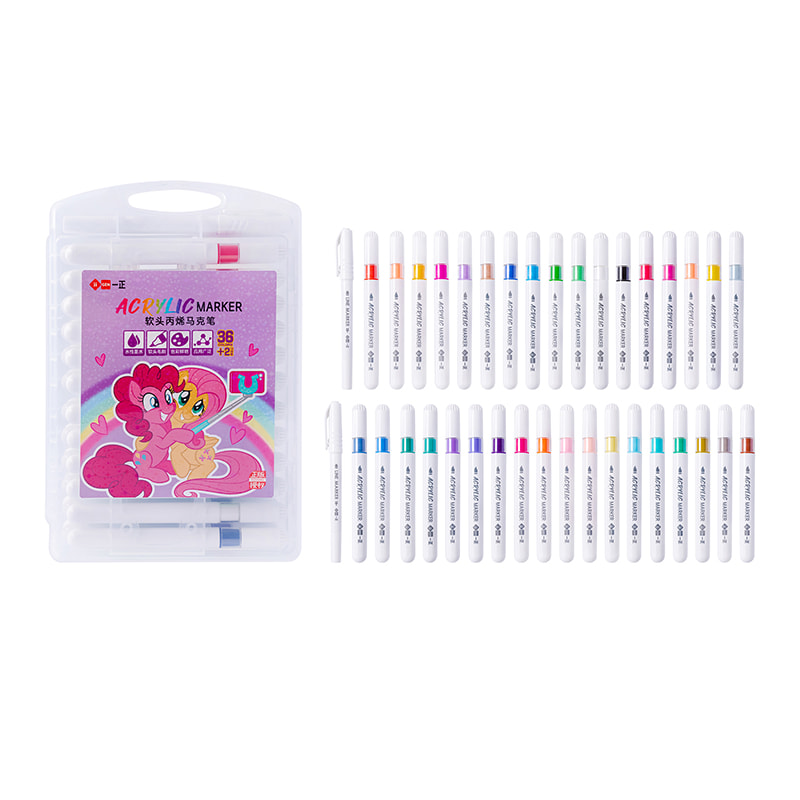 YZ7822 My Little Pony 36-Color Acrylic Marker (Soft Brush)