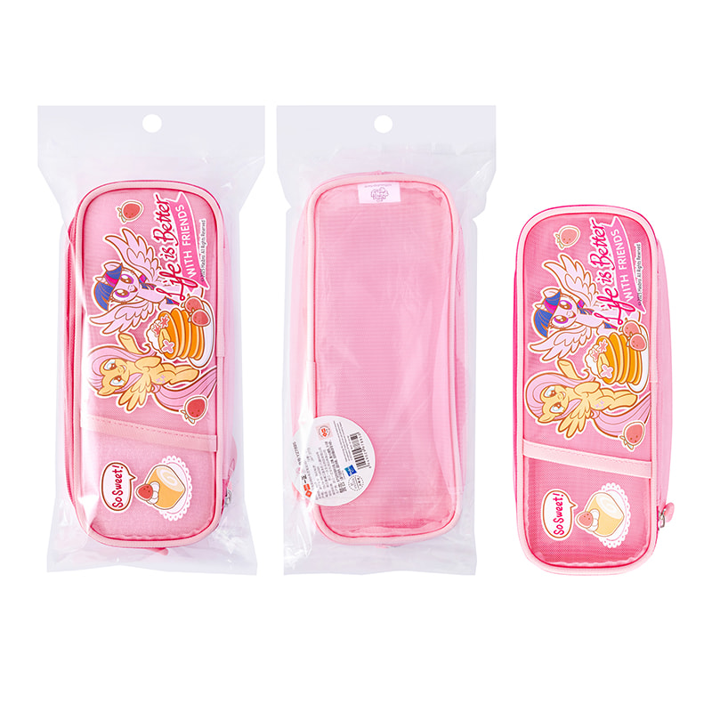 YZ7885 My Little Pony Mesh Fabric Pencil Case (Pink)