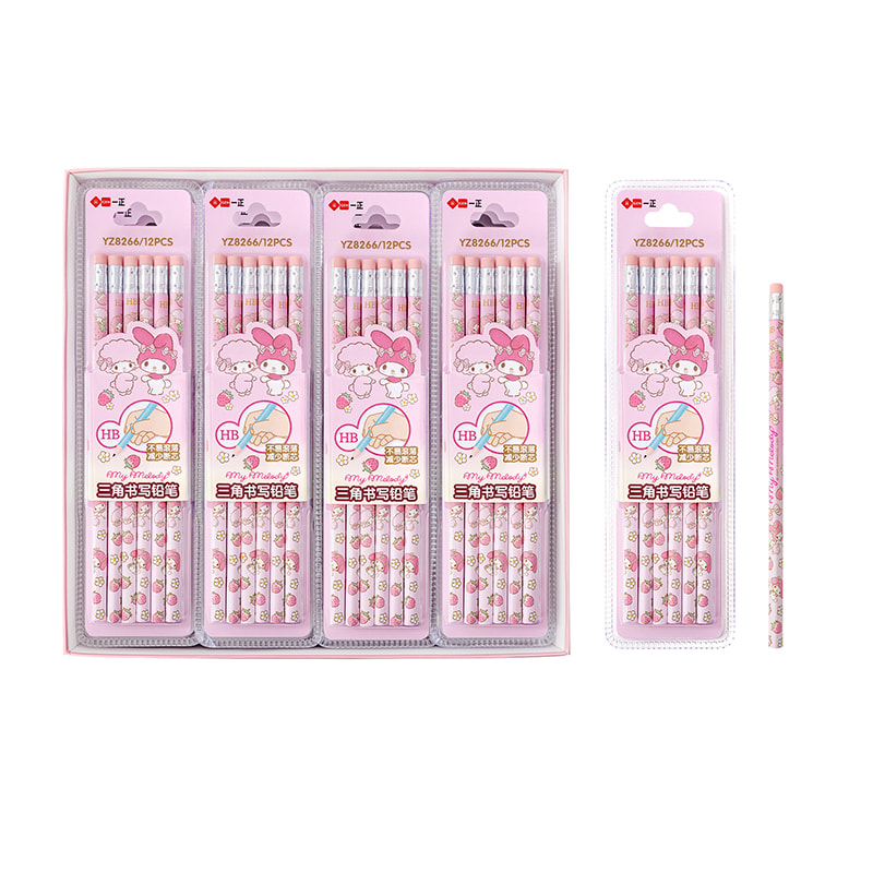 YZ8266 My Melody Triangular Writing Pencil Blister Pack