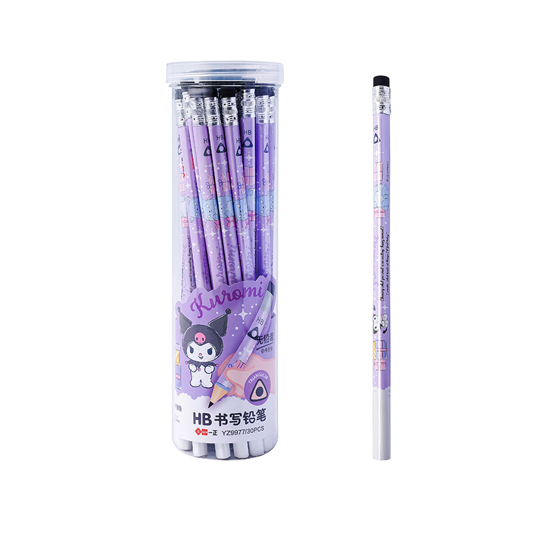 YZ9977 Kuromi HB Triangular Pencil (Bucket)