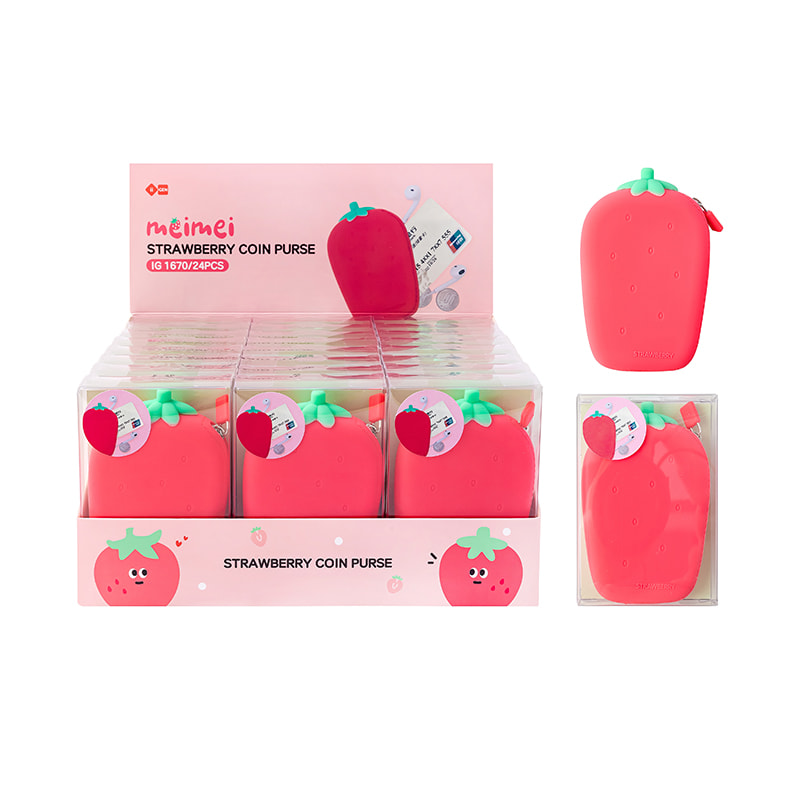 IG1670 Strawberry Silicone Coin Purse