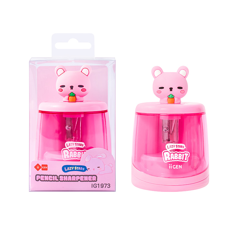 IG1973 Pink Rabbit Electric Pencil Sharpener