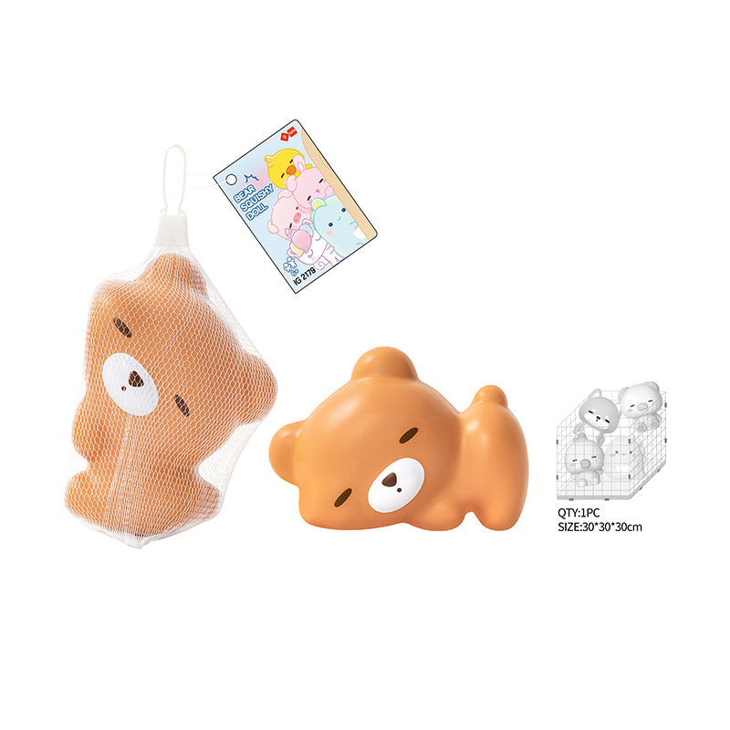 IG2179 PU Foam Toy Brown Bear Stress Relief Figure