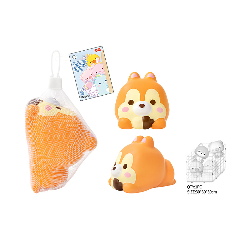 IG2180 PU Foam Toy Squirrel Stress Relief Figure