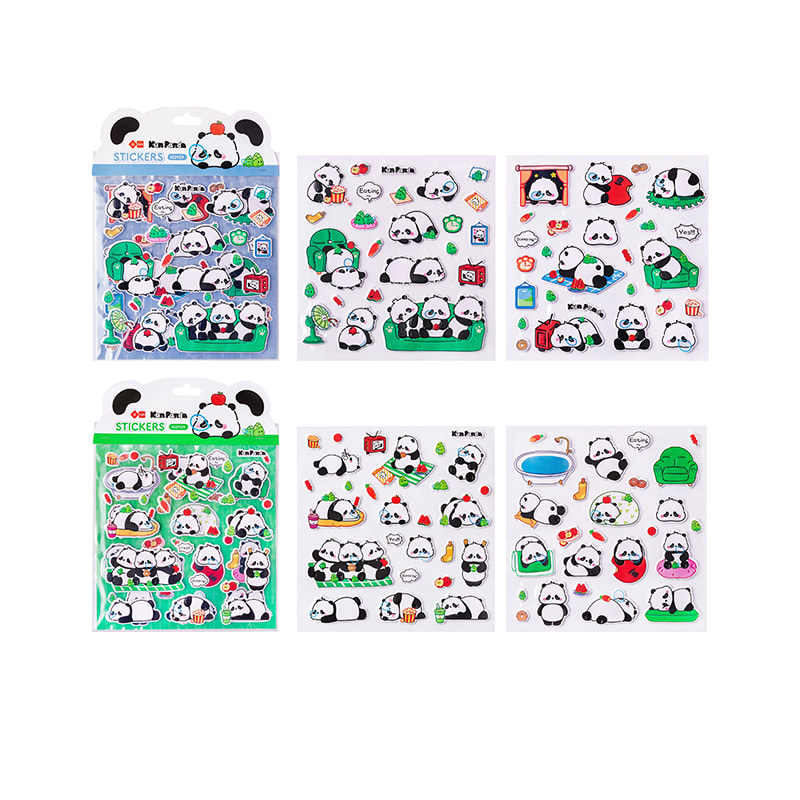 IG2929 Kun Panda Bubble Stickers (Large)