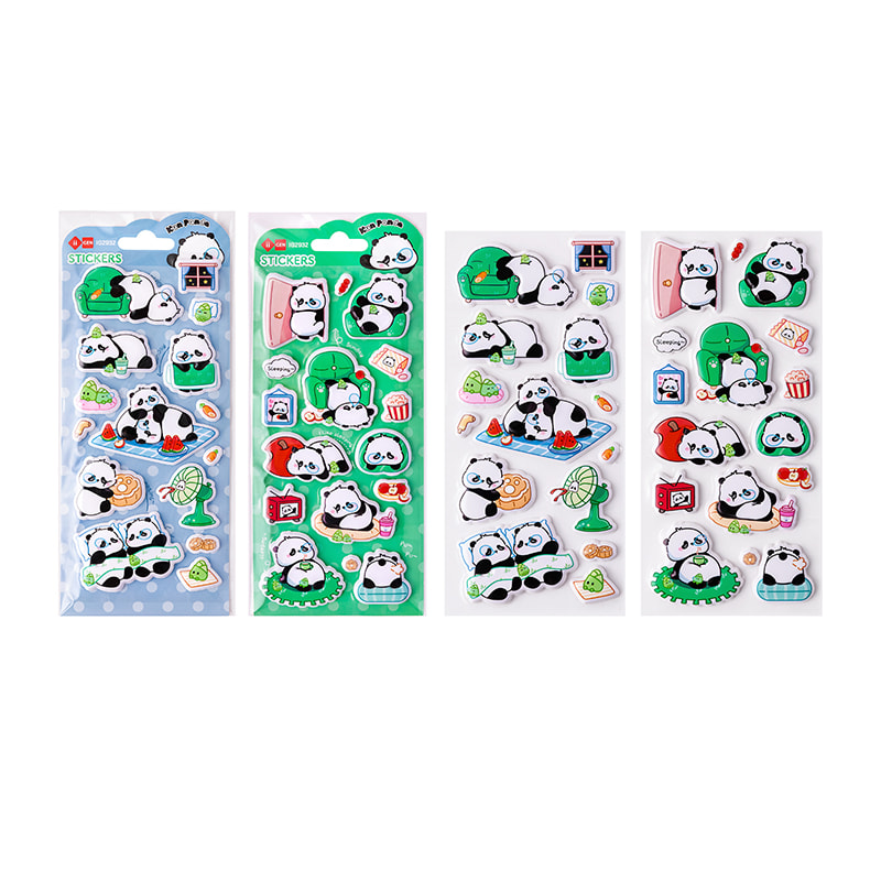 IG2932 Kun Panda Bubble Stickers