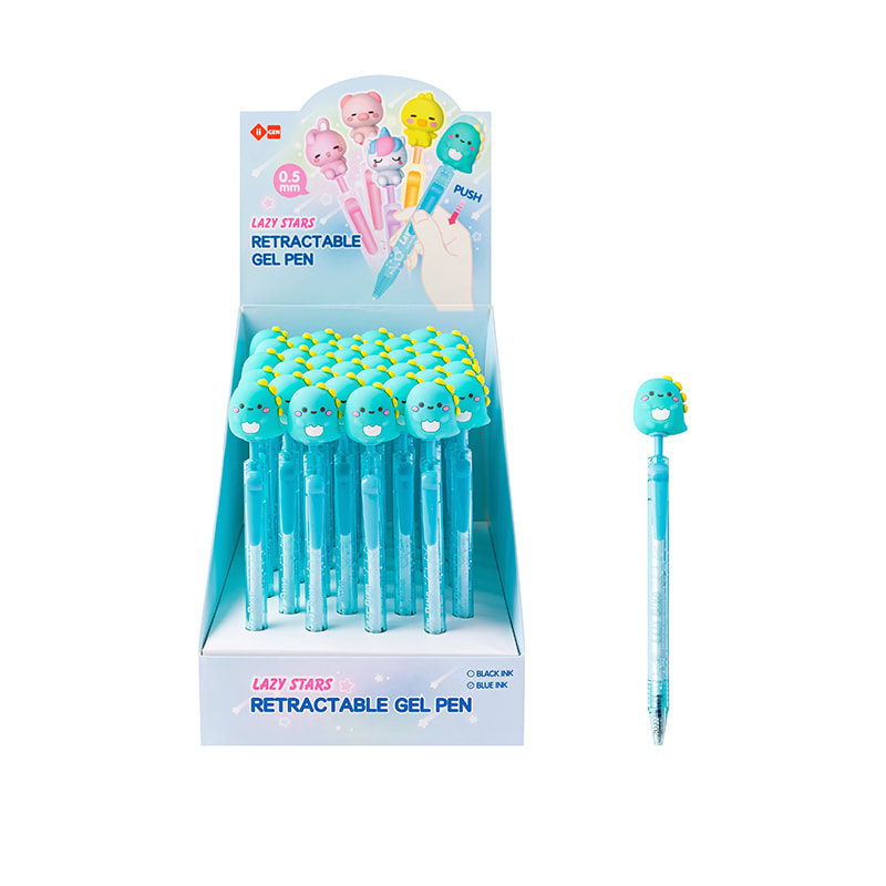 IG3711 Little Dinosaur Side-Click Gel Pen (Blue)