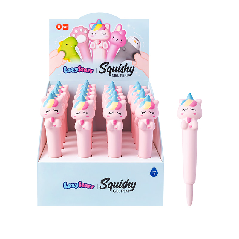 IG3716 Unicorn Stress Relief Gel Pen (Blue)