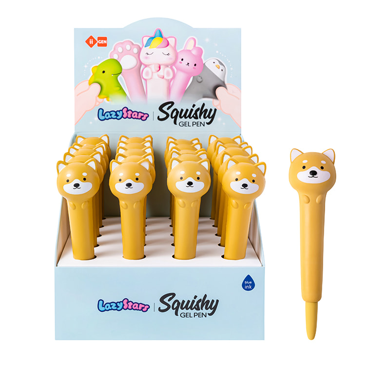 IG3718 Shiba Inu Stress Gel Pen (Blue)