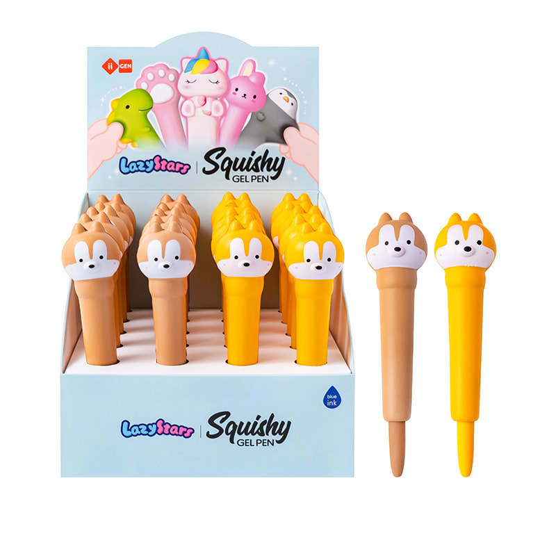 IG3723 Squirrel Stress Relief Gel Pen (Blue)