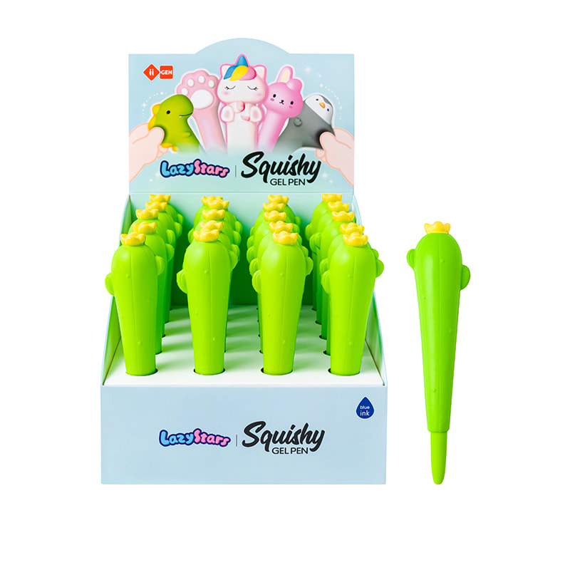 IG3726 Cactus Stress Relief Gel Pen (Blue)