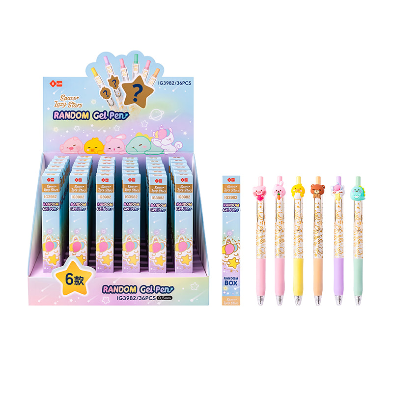 IG3982 Animal Blind Box Click Gel Pen (Blue)