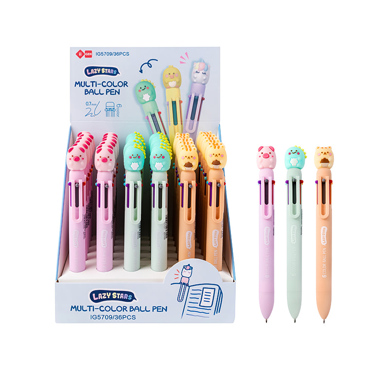 IG5709 Six-Color Animal Journal Pens
