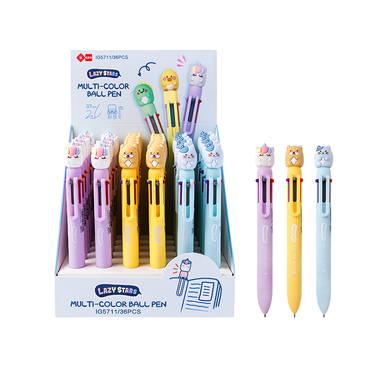 IG5711 Six-Color Animal Journal Pens