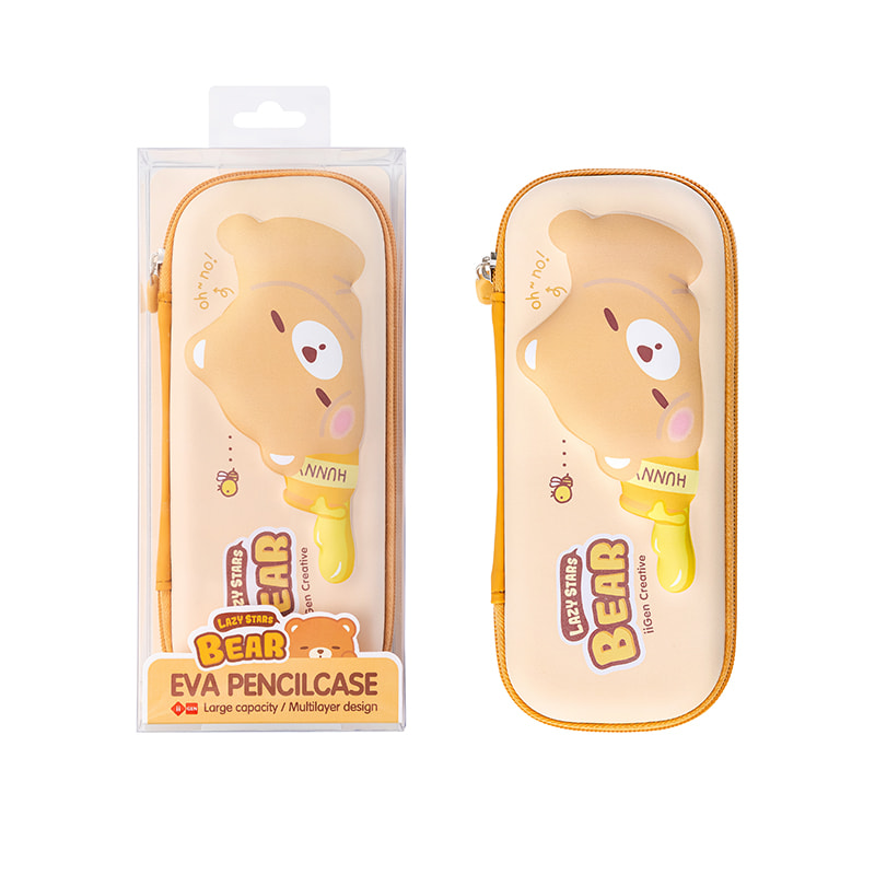 IG5821 Brown Bear EVA 3D Pencil Case