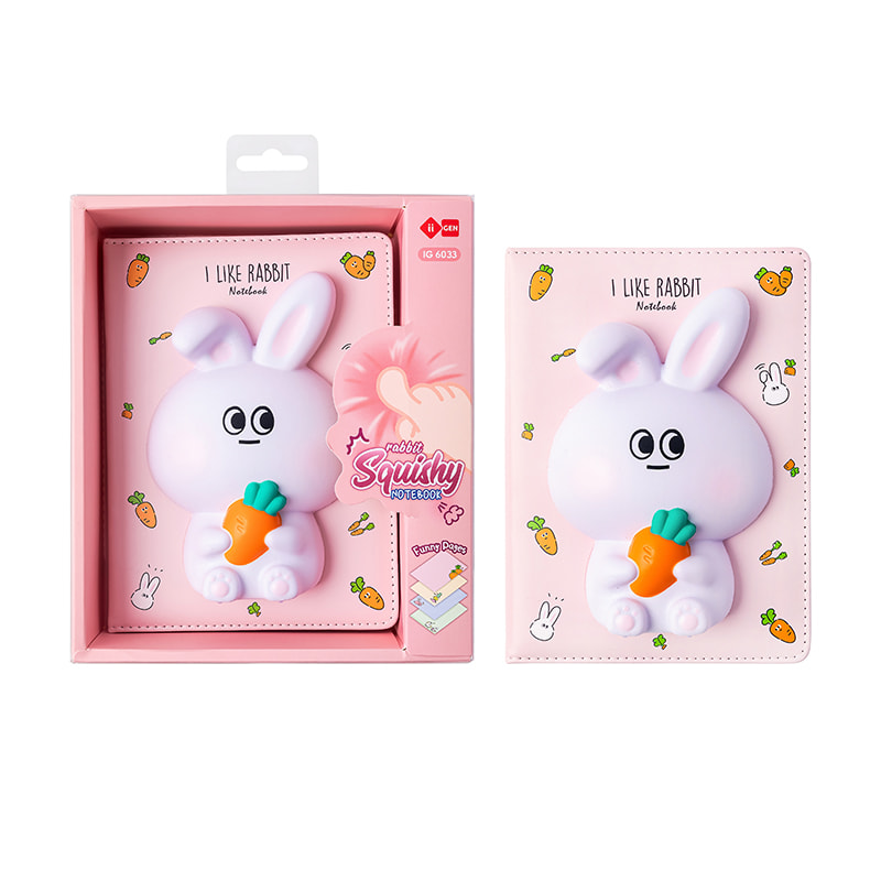 IG6033 Rabbit Squishy Notebook