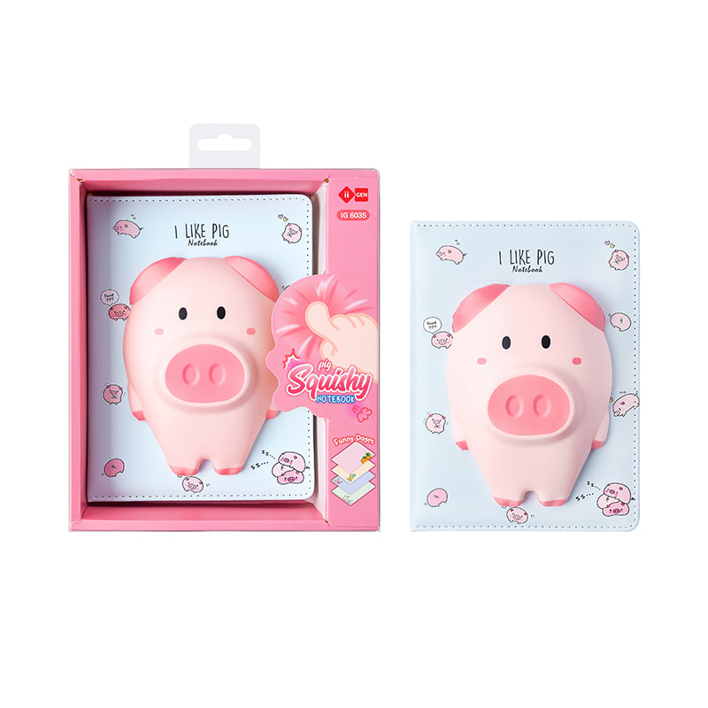 IG6035 Little Pink Pig Squishy Notebook