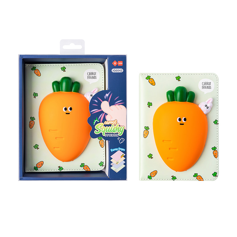 IG6042 Carrot Stress Relief Notebook