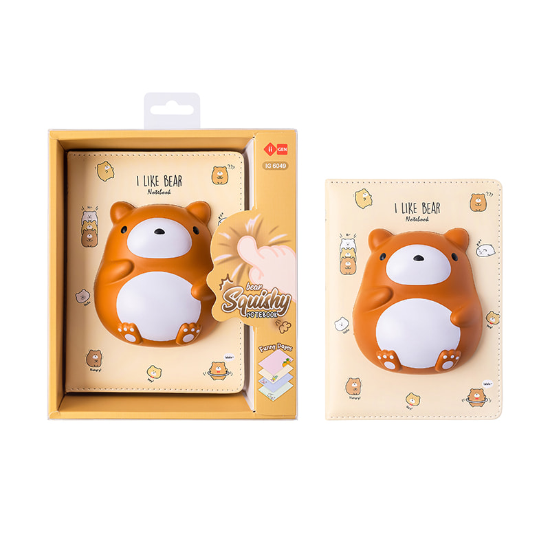 IG6049 Brown Bear Squishy Notebook